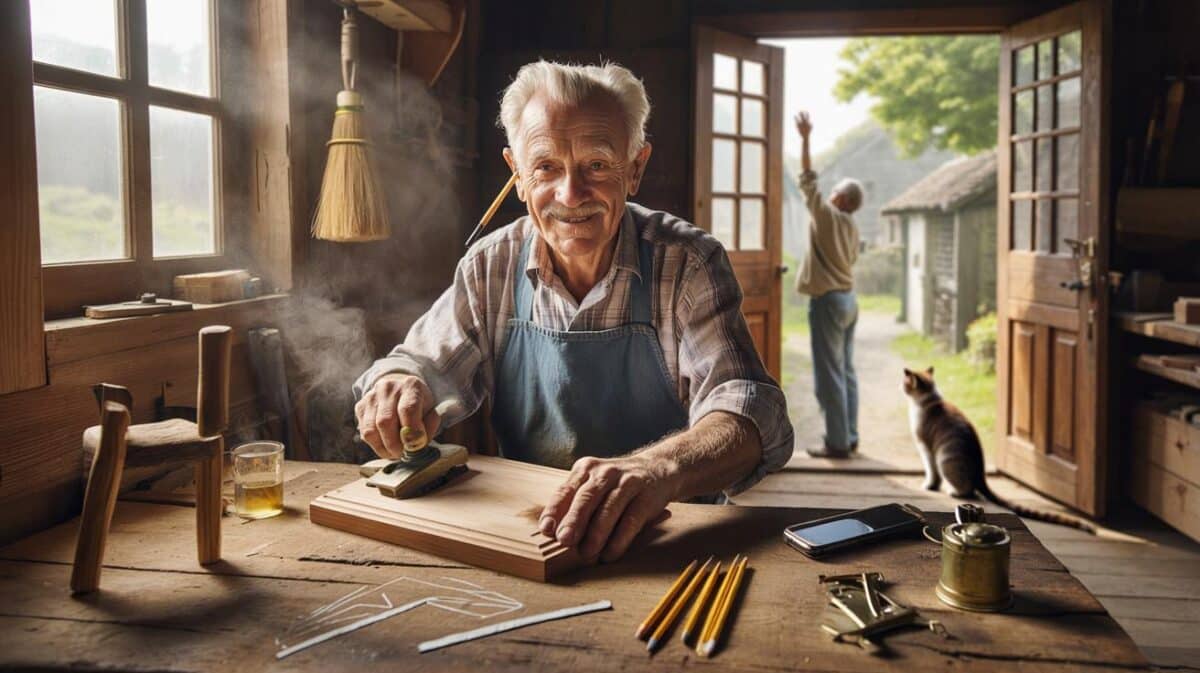 Retired craftsman shares his secret to staying active and happy after 70 years of work