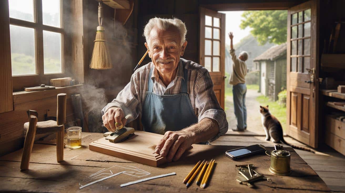 Retired craftsman shares his secret to staying active and happy after 70 years of work